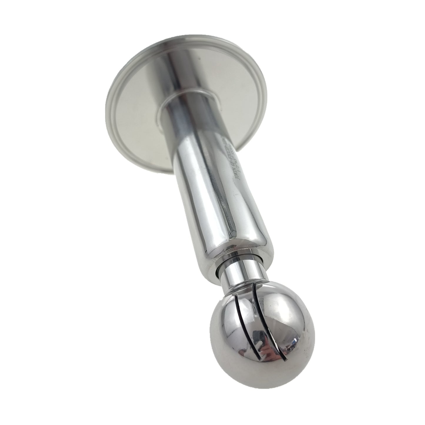 JOWIN Rotierende CIP-Sprühkugel, 1/2 Zoll Innen-NPT-Anschluss zur Tri-Clamp-Flanschmontage, 360 Grad rotierende Tank-Reinigungskugel