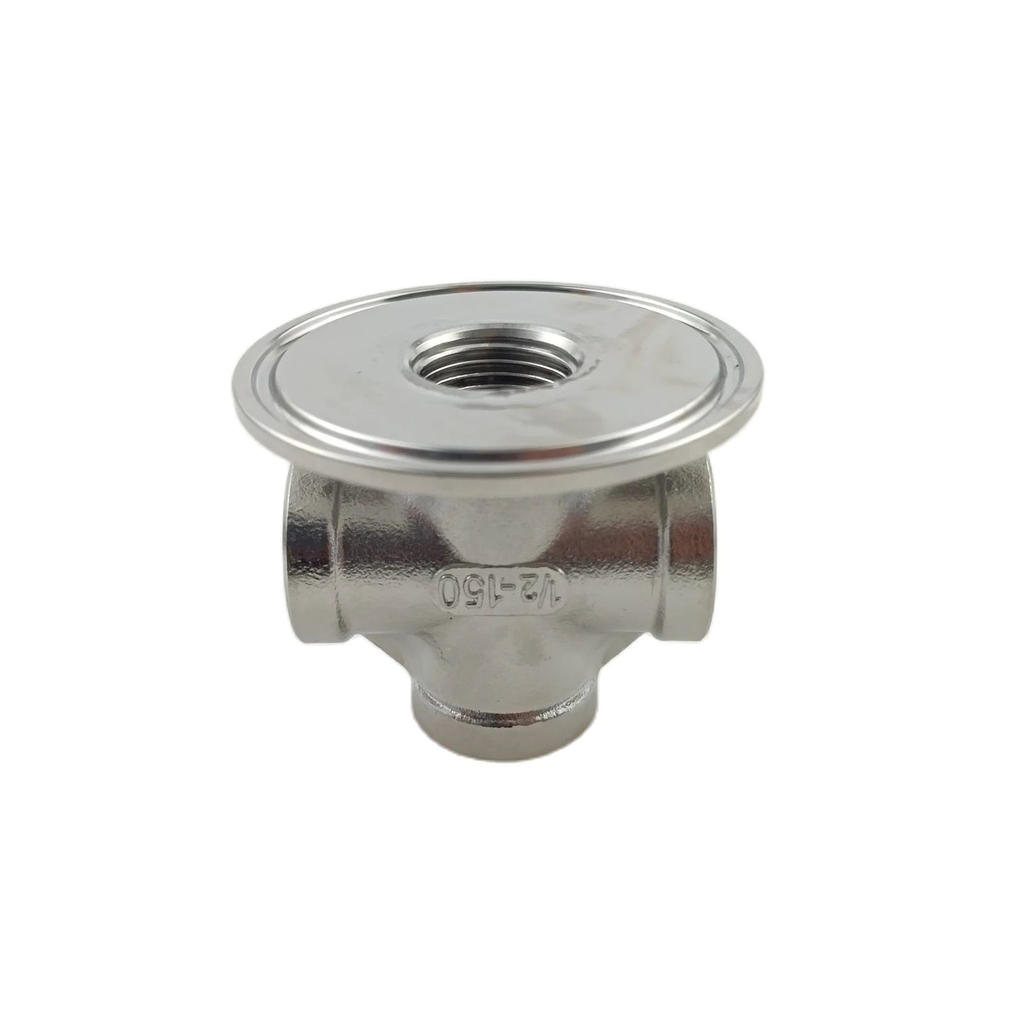 Free Shipping 2" Tri Clamp to 1/2" Female Threaded Cross Adapter Stainless Steel 304