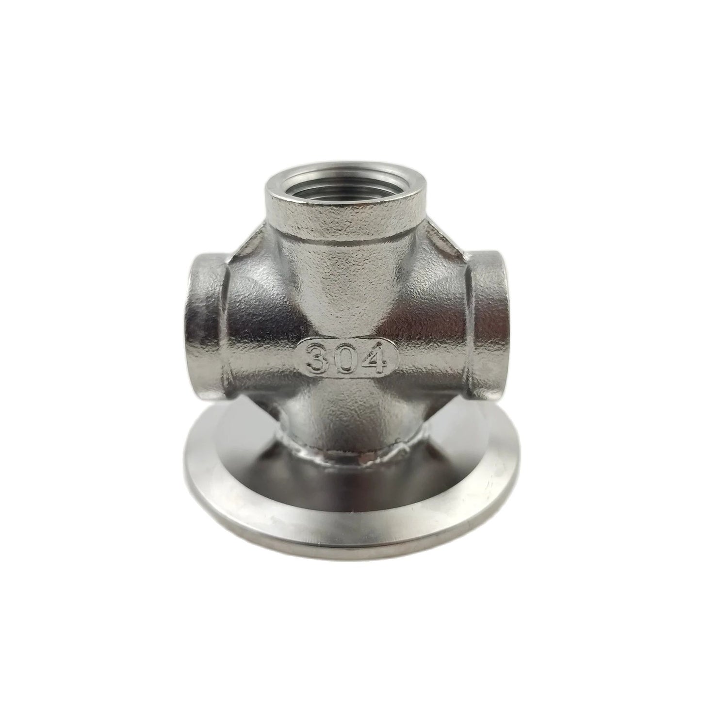 Free Shipping 2" Tri Clamp to 1/2" Female Threaded Cross Adapter Stainless Steel 304