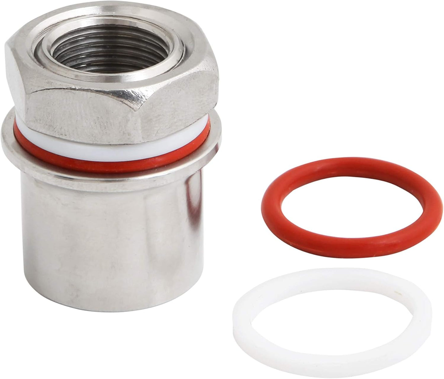Stainless Steel Bulkhead FPT 1/2" Homebrew Weldless Bulkhead for beer kettle valve and Bi-metal Thermometer For Beer Keg Kettle Valve Beer Faucet tap Keg Fermenter
