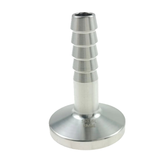 Extra hochglanzpolierter SS316L Tri-Clamp gerader Schlauchanschluss 1/2" Rohr-AD auf 5/16" AD Schlauch-Schnellklemm-Sanitärrohrverschraubung