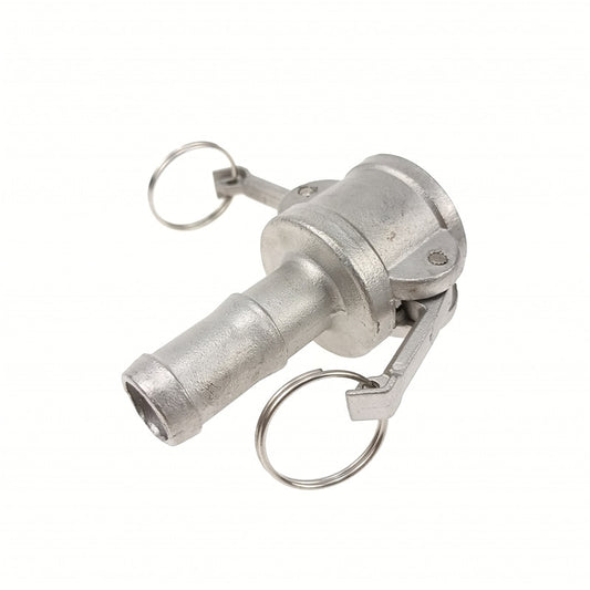 Investment Cast Stainless Steel 304 Global Type C Cam and Groove Hose Fitting, 3/4" Socket x 3/4" Hose ID Push-On