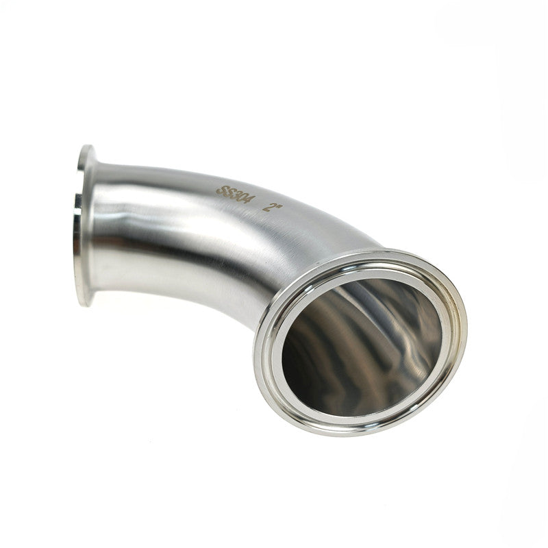 Sanitär 90 Grad Tri-Clamp Ferrule Winkelstück Edelstahl Tri Clover kompatibler Bogen