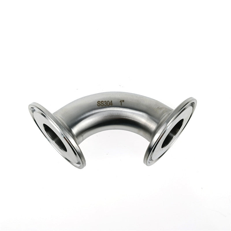 Sanitär 90 Grad Tri-Clamp Ferrule Winkelstück Edelstahl Tri Clover kompatibler Bogen