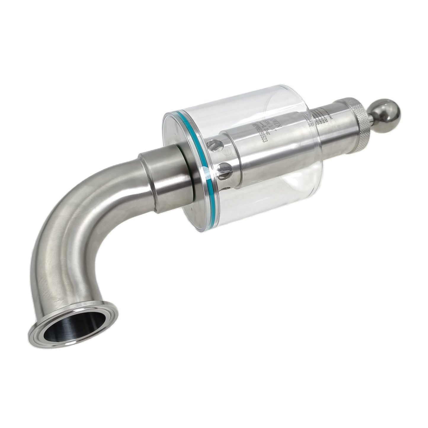 JOWIN 1,5 Zoll Tri Clover-kompatibles 90-Grad-Winkelstück Typ Pro Spunding-Ventil, einstellbares PRV SS304 Edelstahl, 0,2–2,2 Bar, Maßstab Bar/psi (JWSPVNE)…