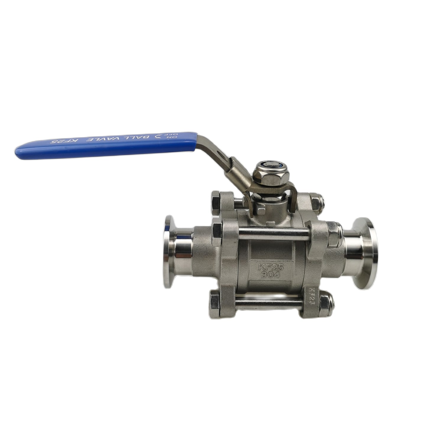 Free Shipping ISO-KF Flange Vacuum Full Port Ball Valve, Locking Handle, PTFE Seal, Stainless Steel 304