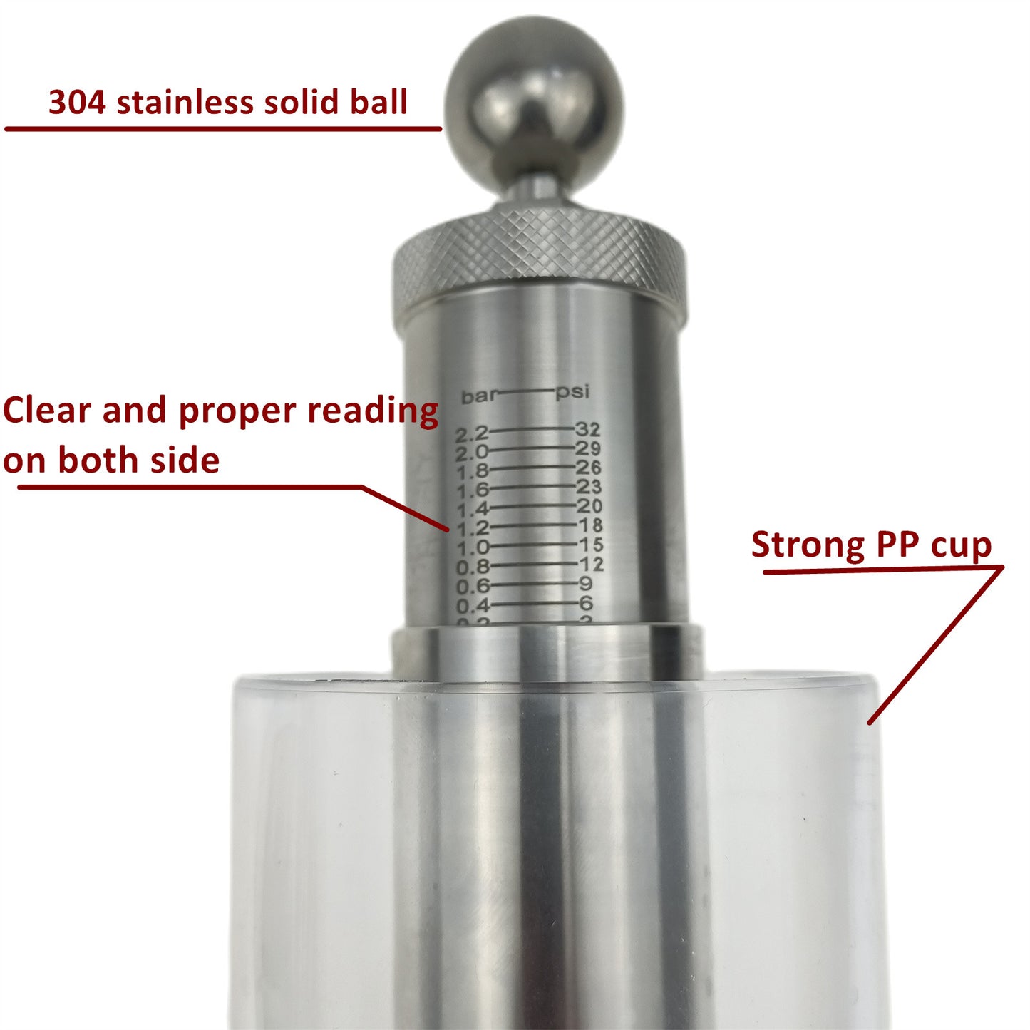 1,5" Tri-Clamp Spunding Druckgerät Spundventil Membranmanometer Typ (JWDSPV)
