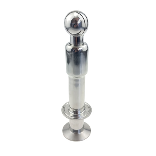 360 Grad drehbarer CIP-Sprühball, 1,5 Zoll Tri-Clamp-Einlass auf 1,5 Zoll Tri-Clamp-Kappe, SS304 Edelstahl