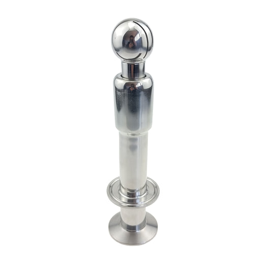 360 Degree Rotating CIP Spray Ball 1.5" Tri Clamp Inlet to 1.5 " Tri Clamp Cap SS304 Stainless Steel