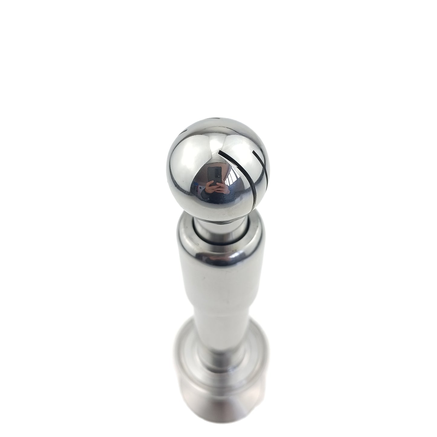 360 Grad drehbarer CIP-Sprühball, 1,5 Zoll Tri-Clamp-Einlass auf 1,5 Zoll Tri-Clamp-Kappe, SS304 Edelstahl