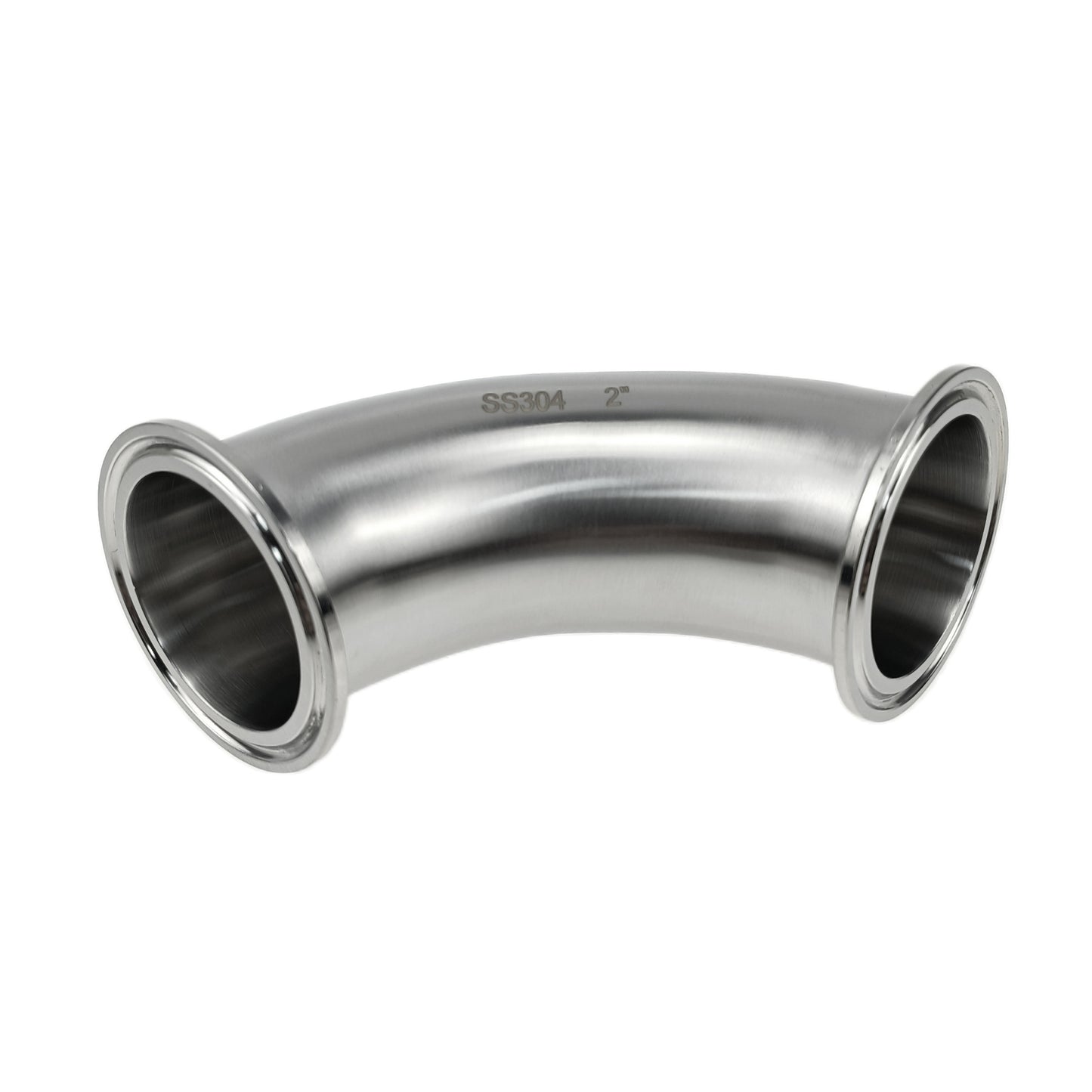 Sanitär 90 Grad Tri-Clamp Ferrule Winkelstück Edelstahl Tri Clover kompatibler Bogen