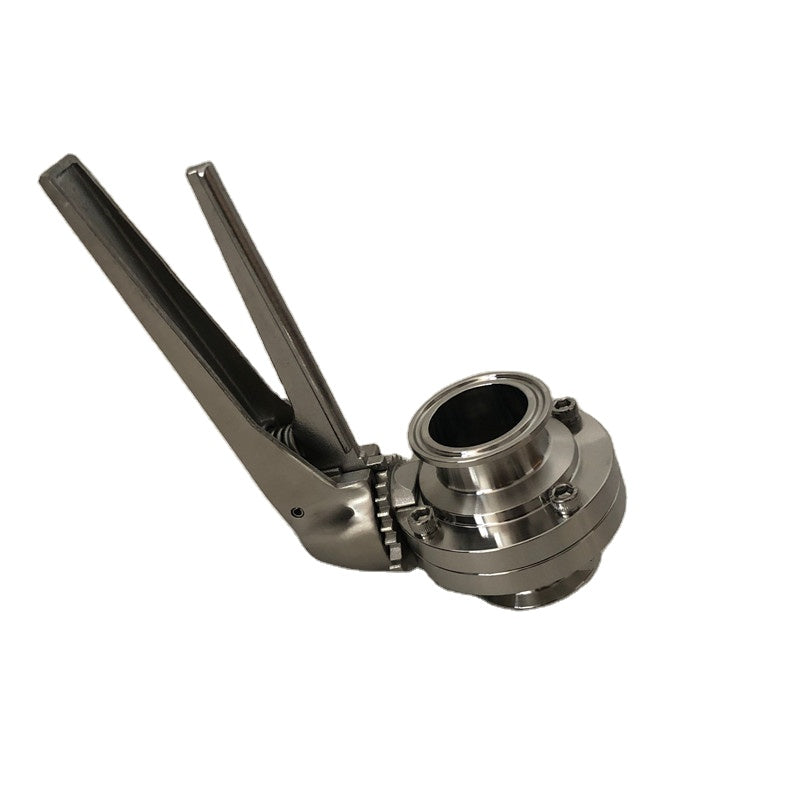 Free Shipping Sanitary 1",1.5",2" Tri Clamp Butterfly Valve Stainless Steel Squeeze Trigger Handle