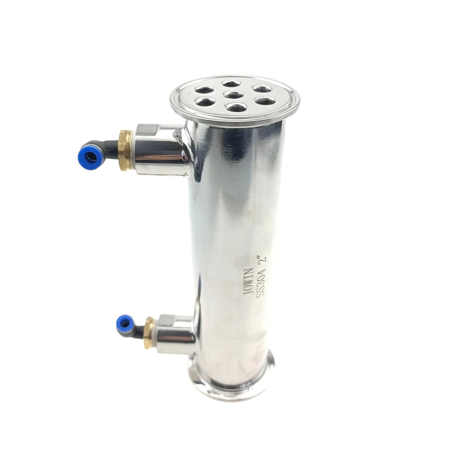 Livraison gratuite JOWIN 2 pouces TC x 7,9 pouces OAL Tri Clamp Condenseur à reflux Déphlegmateur de fusil de chasse pour Moonshine Still 7 pièces Chambre à air 1/2 pouce FNPT Connexion d'eau froide…