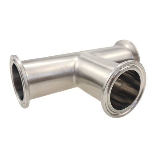 JOWIN 1,5 Zoll Tri-Clamp 3-Wege-T-Stück-Adapter Sanitärarmatur aus Edelstahl 304