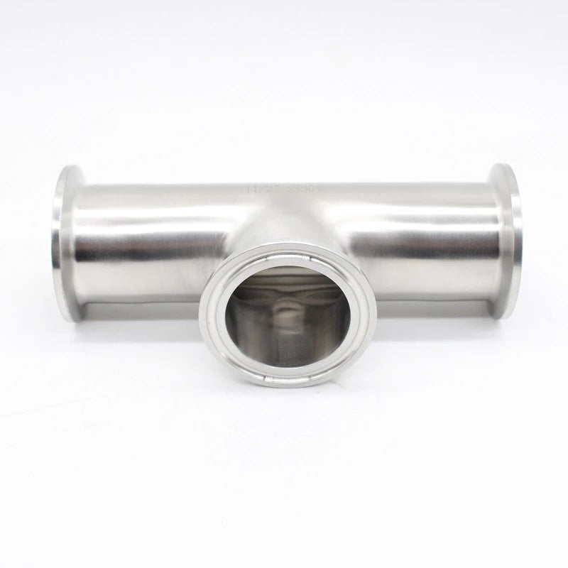Sanitary Tri Clamp Short Instrument Tee Piece 304/316L Stainless Steel