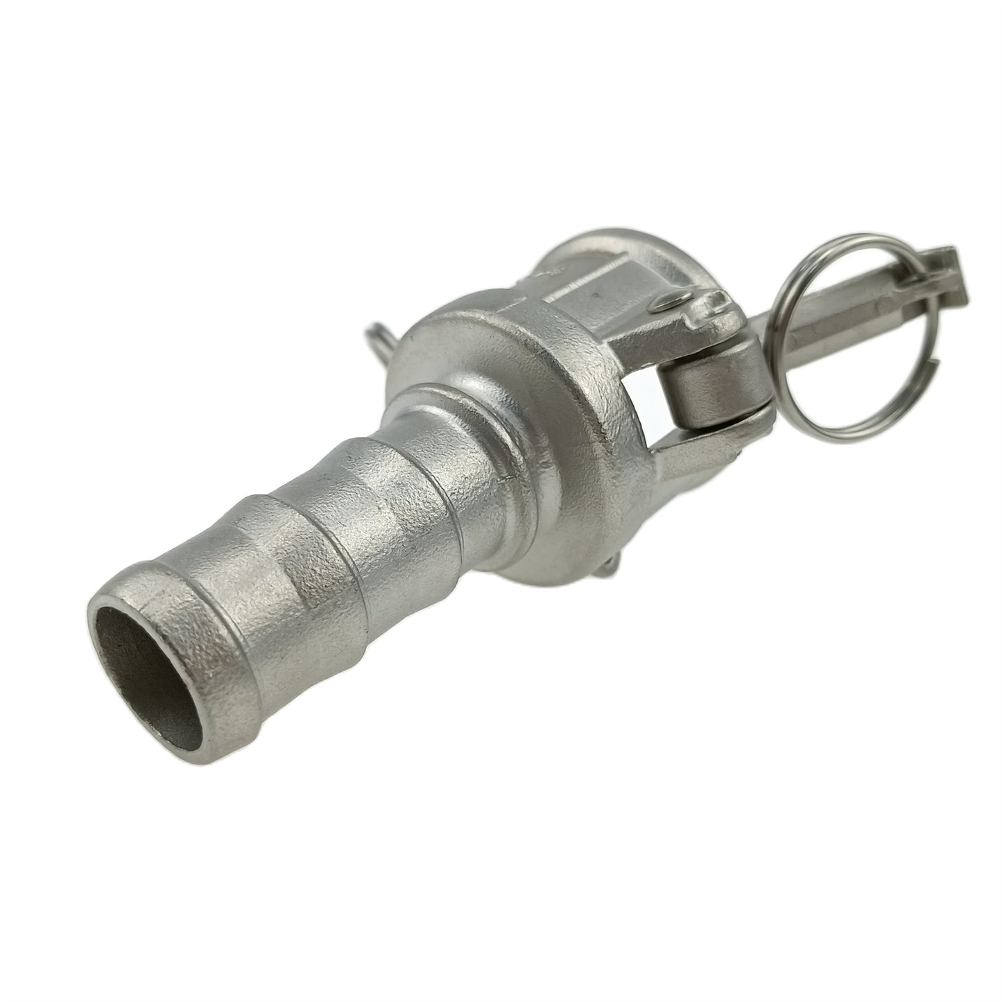 Camlock-Schlauchverschraubung aus Feinguss-Edelstahl 304, Global Typ C, mit Nocken- und Nut-Anschluss, mit Buna-N-Dichtung und Sicherheitsbohrern