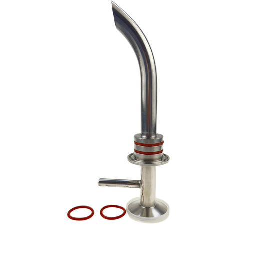 JOWIN 1,5" TC x 1,5" TC x 0,75" Durchmesser Rohr-Upgrade-Typ Tri-Clamp Fermenter Abfüllarm Aufnahmerohr Tauchrohr (JW128DRM19)