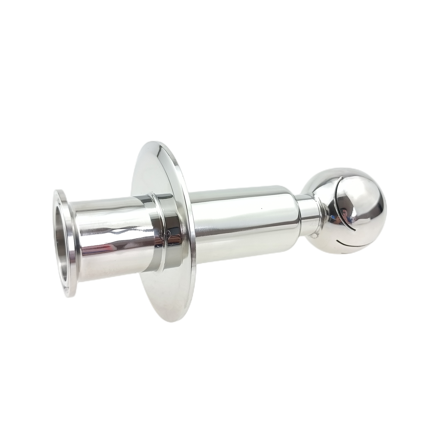 Um 360 Grad drehbare CIP-Sprühkugel, 1,5 Zoll Tri-Clamp auf 3 Zoll Tri-Clamp-Kappe