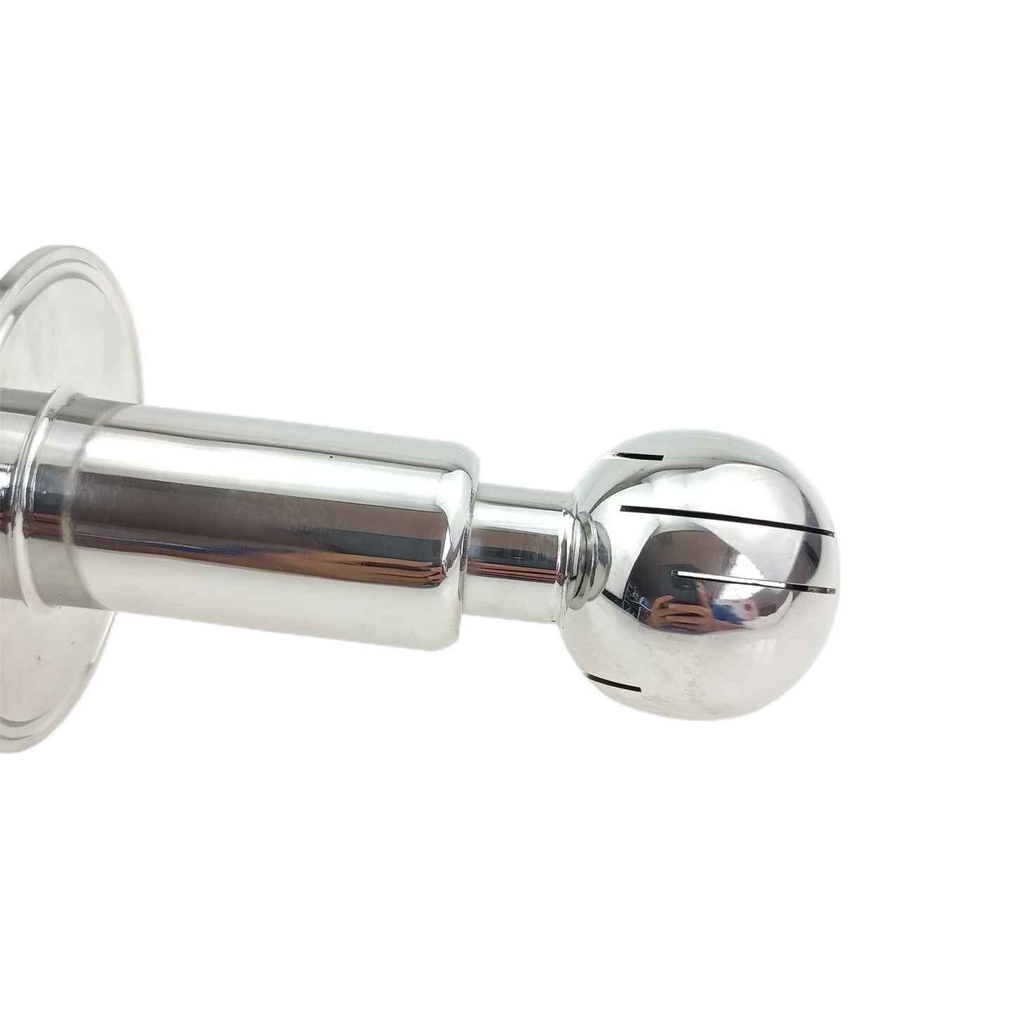 Um 360 Grad drehbare CIP-Sprühkugel, 1,5 Zoll Tri-Clamp auf 3 Zoll Tri-Clamp-Kappe