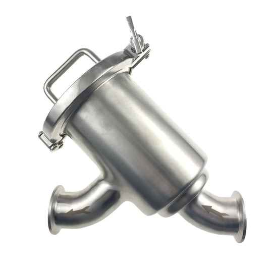 1,5" und 2" Tri-Clamp Hygienischer Wye-Siebtyp Y SS316L Edelstahl 150 Maschen (100 Mikron)