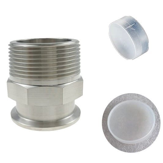 Free Shipping SS304 Stainless Steel Tri Clamp to 1",1.5",2" NPT Male Threaded Adapter Sanitary Tube Fitting