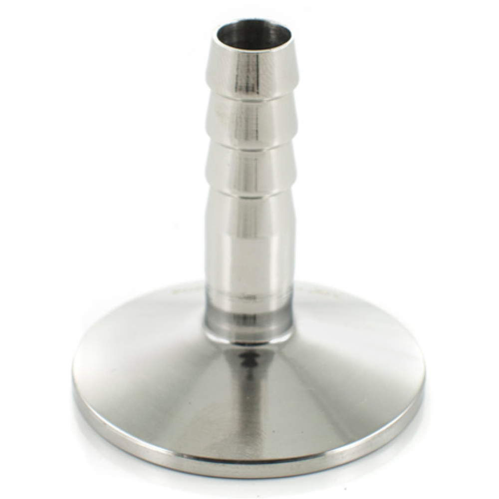 Free Shipping 1.5" Tri Clamp Ferrule x 10mm Inside Diameter (3/8 inch) Hose Barb SS304 Stainless Steel