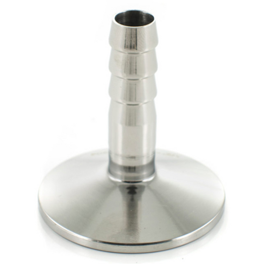 Free Shipping 1.5" Tri Clamp Ferrule x 10mm Inside Diameter (3/8 inch) Hose Barb SS304 Stainless Steel