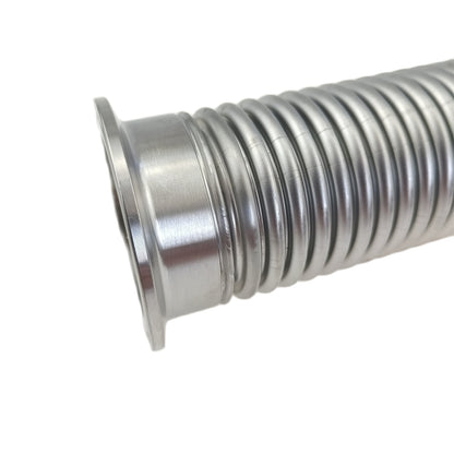 JOWIN 1.5" and 2" Tri Clamp Corrugated Flexible Bellow Hose 6" Long Stainless Steel 304 (1.5" TC x 6" OAL)