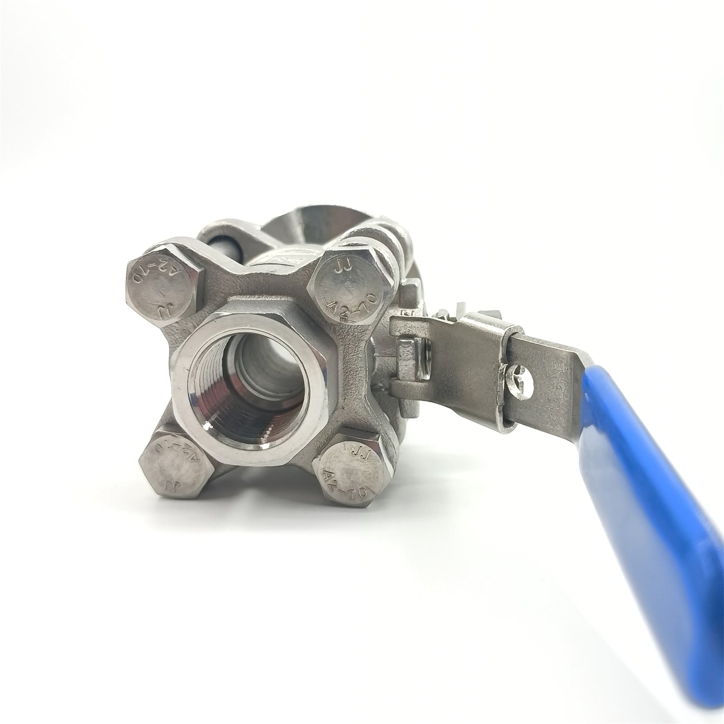 Free Shipping 304 SS Stainless Steel Ball Valve, 1/2" Female NPT to 1.5" Tri Clamp, PTFE Valve Seat, Locking Handle