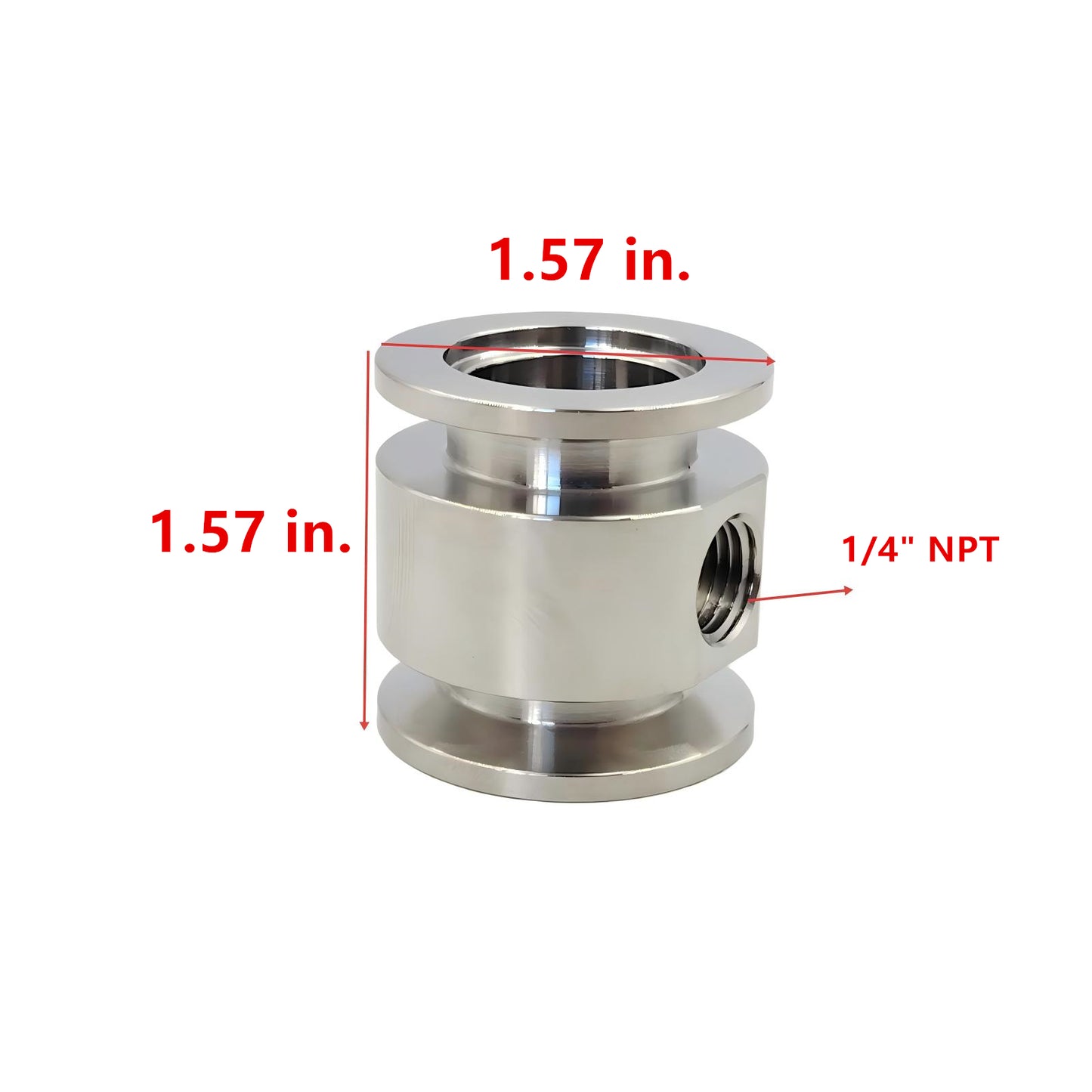 Minxi Stainless Steel 304 ISO-KF to NPT Female Pipe Adapter Tees