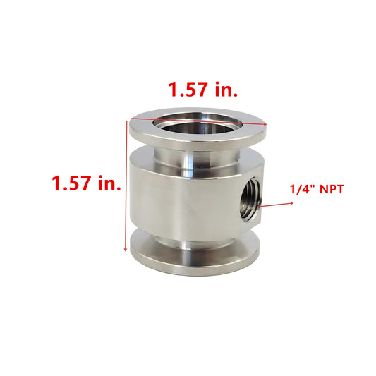 Minxi Stainless Steel 304 ISO-KF to NPT Female Pipe Adapter Tees