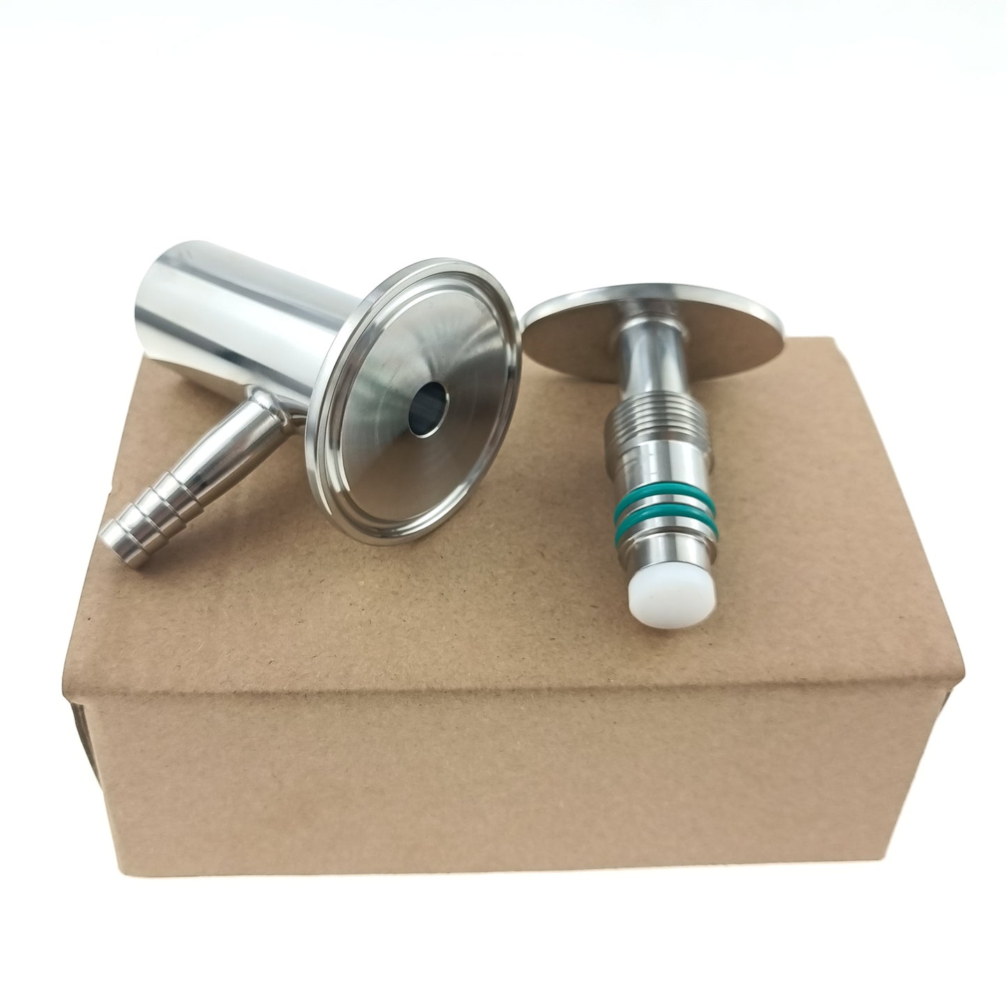 Free Shipping 1.5"Tri Clamp Sample Valve, 3/8" Rubber Hose Barb, PTFE Sealing, SS304 Stainless Steel