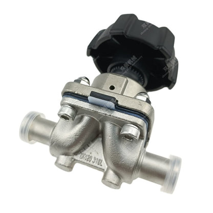 3/4" (TC25) Tri Clover Compatible Diaphragm Valve SS316L Stainless Steel Tri Clamp JOWIN