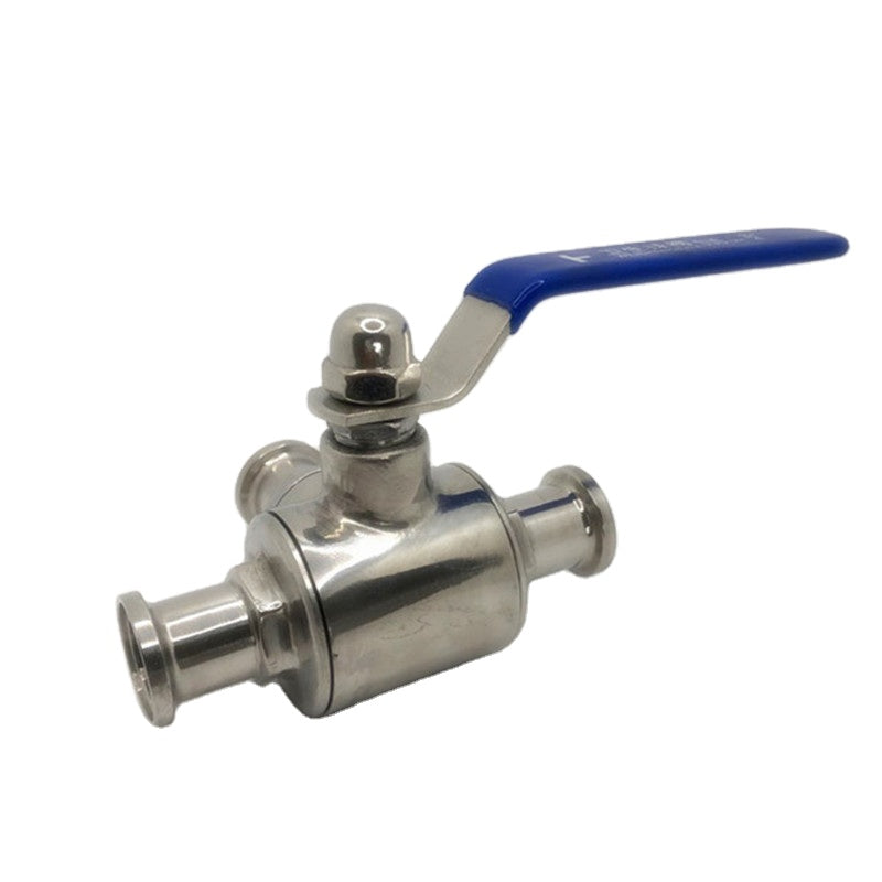 TC25x3/4" Tri Clover Compatible 3-Way Ball Valve SS304 Stainless Steel PTFE Seat JOWIN