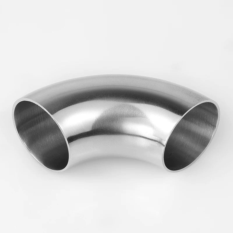 SS304 Stainless Steel Weld on 90 Degree Mandrel Bend Elbow, 2mm Wall Thick Exhaust Elbow for Car Modified Exhaust Pipe, Stair Handrail