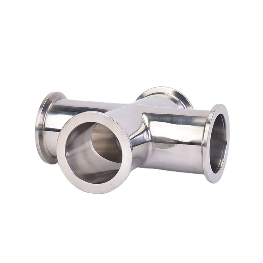 Free Shipping ISO-KF Flange 4-Way Cross Vacuum Fittings Stainless Steel 304