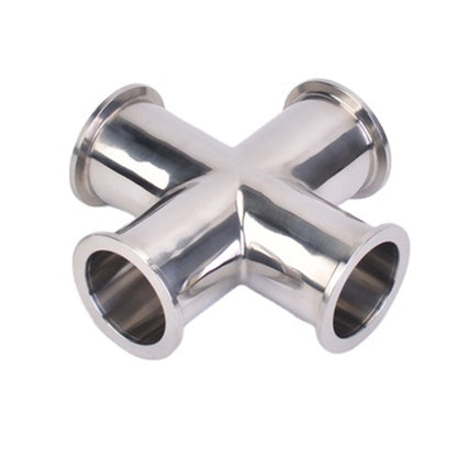 Free Shipping ISO-KF Flange 4-Way Cross Vacuum Fittings Stainless Steel 304