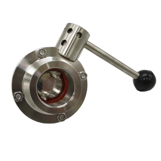 Free Shipping ISO-KF Flange Vacuum Butterfly Valve, Pull Handle, Silicone Seal, Stainless Steel 304