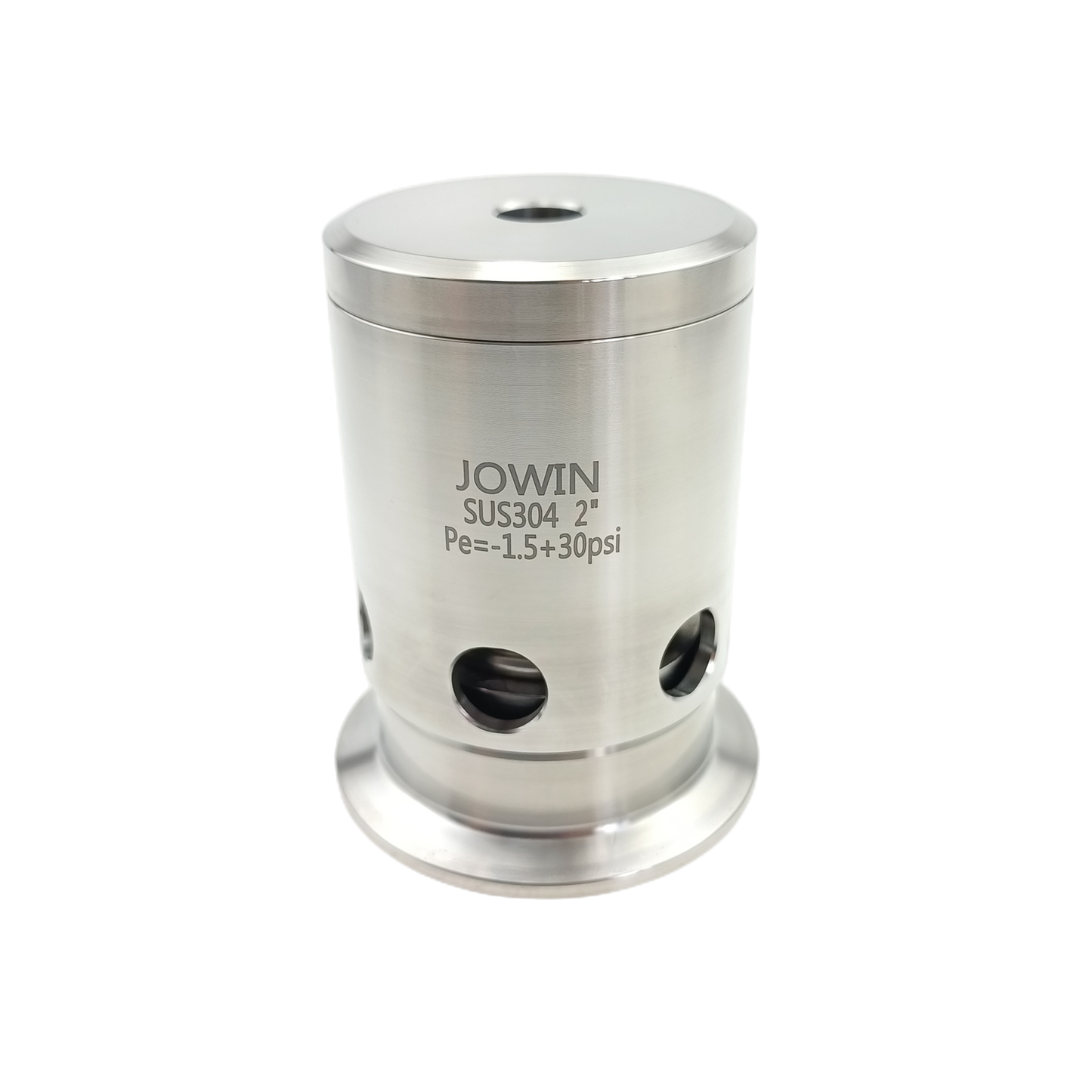 JOWIN 2" Tri Clamp PRV 15 or 30 PSI Pressure Relief Valve and Vacuum Breaker Stainless Steel 304