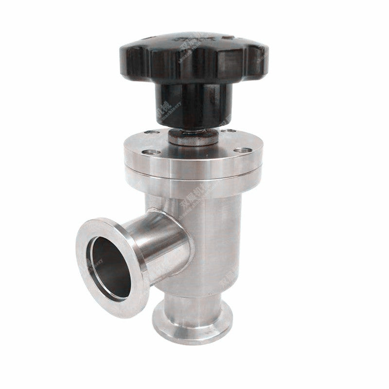 Free Shipping Vacuum KF Flange 90° Right Angle HV Manual Bellows Valve Stainless Steel 304