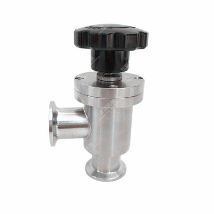 Free Shipping Vacuum KF Flange 90° Right Angle HV Manual Bellows Valve Stainless Steel 304